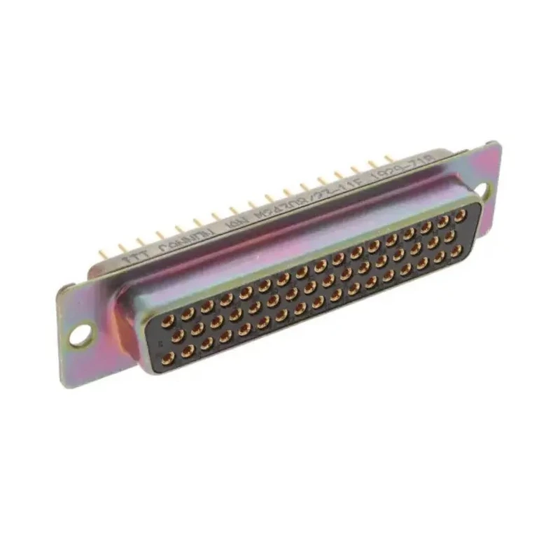 Amphenol India 50 Way Straight 2.77 mm Pitch Panel Mount D-Sub Connector with 4 to 40 Screw Lock Female M24308/23-11F