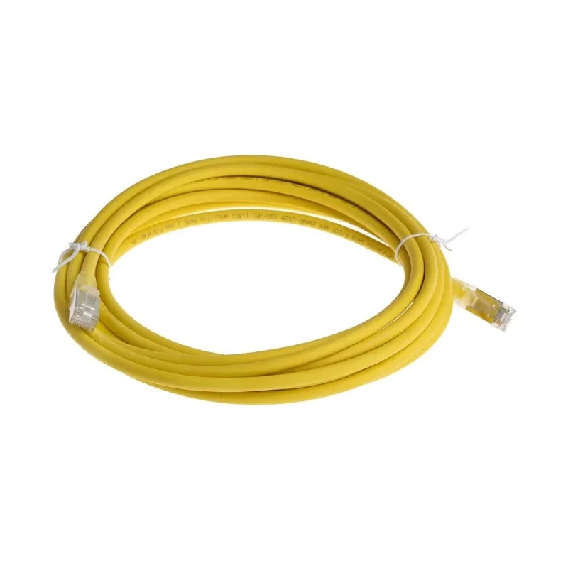RS PRO Cat6 Ethernet Cable 5 m Yellow RJ45 Male to RJ45 Male F/UTP Low Smoke Zero Halogen 557-301