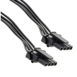 Molex Wire to Board Cable 4 Way Female Micro-Fit TPA Connector Black Nylon Jacket 1m 300V 1451320410