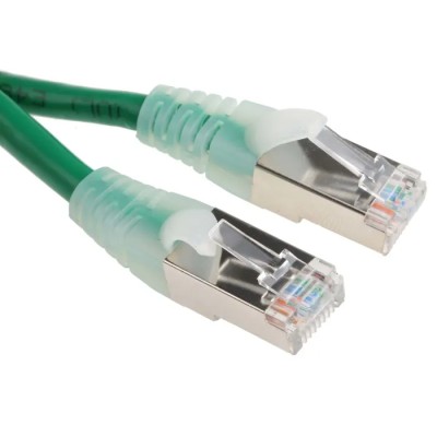 RS PRO Cat5e Ethernet Cable, 10 m, Green RJ45 Male to RJ45 Male, F/UTP PVC 557-389