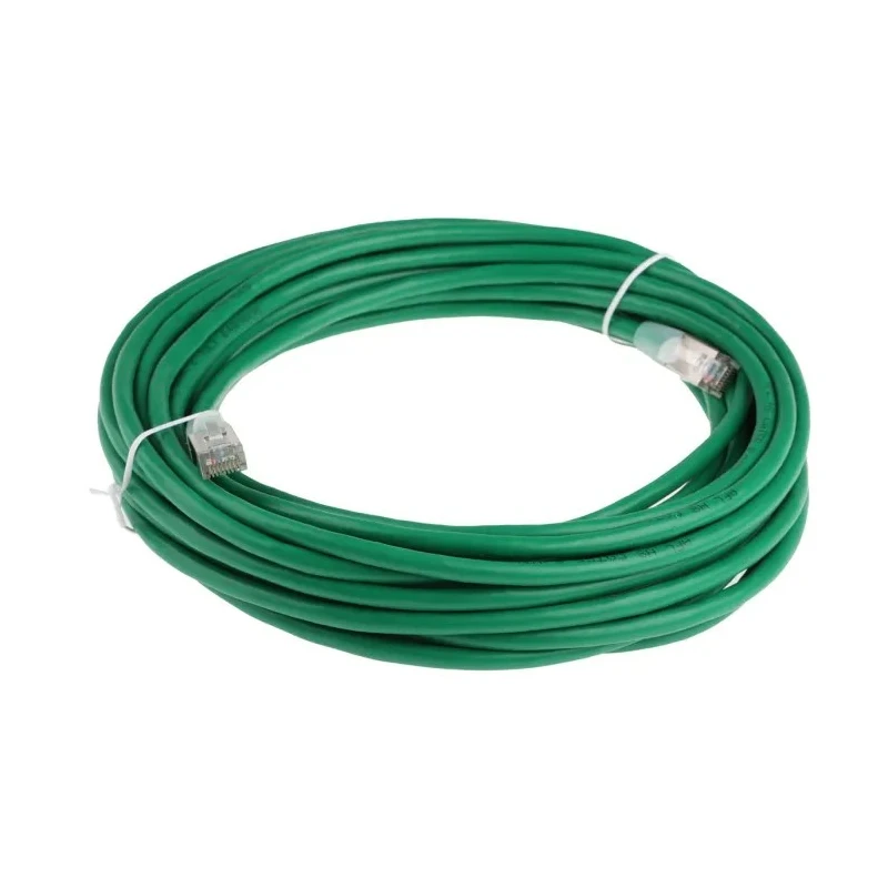 RS PRO Cat5e Ethernet Cable, 10 m, Green RJ45 Male to RJ45 Male, F/UTP PVC 557-389