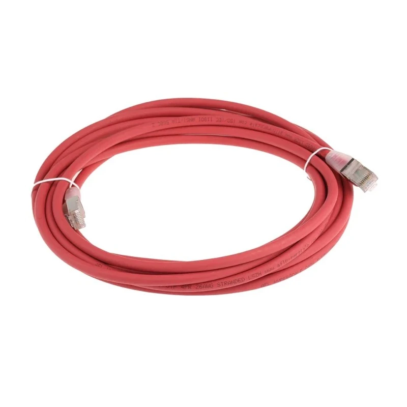 RS PRO Cat6 Ethernet Cable 5 m Red RJ45 Male to RJ45 Male F/UTP Low Smoke Zero Halogen 557-345