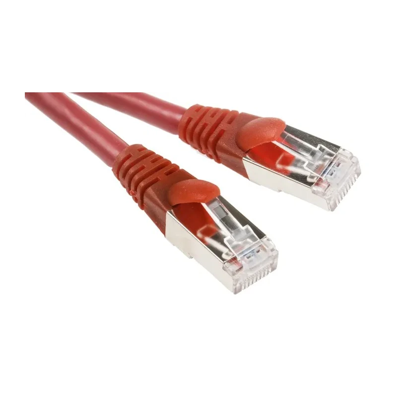 RS PRO Cat6 Ethernet Cable 0.5 m Red RJ45 Male to RJ45 Male F/UTP Low Smoke Zero Halogen 557-351
