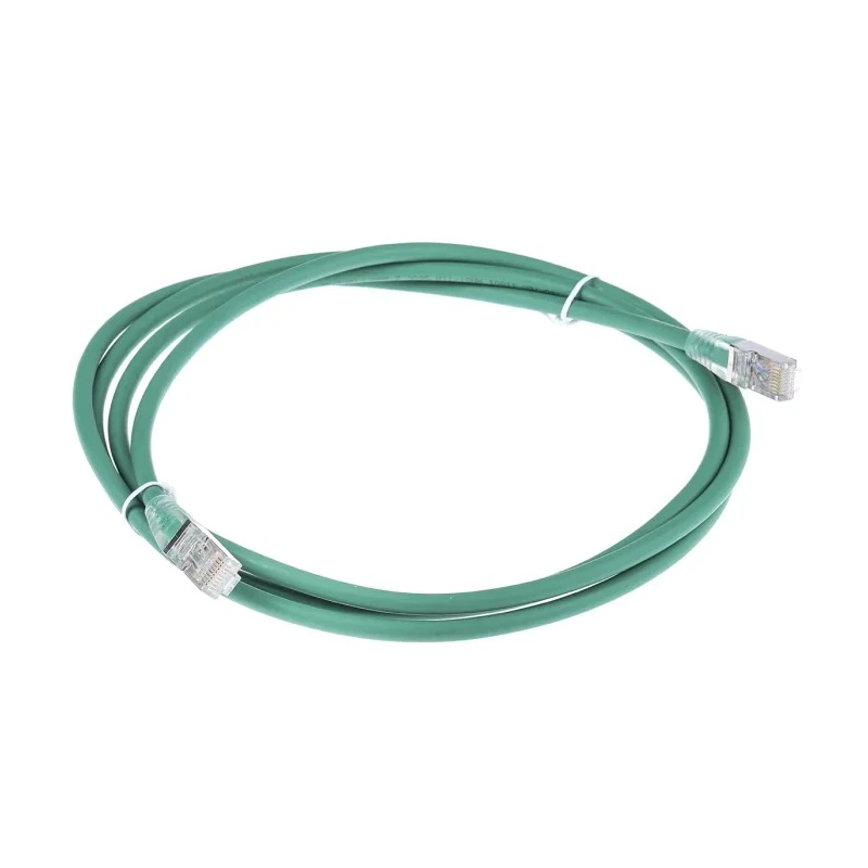 RS PRO Cat6 Ethernet Cable 2 m Green RJ45 Male to RJ45 Male F/UTP Low Smoke Zero Halogen 557-436