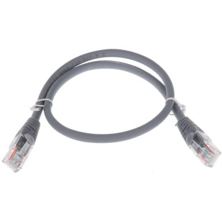 RS PRO Cat5e Ethernet Cable 0.5 m Grey RJ45 Male to RJ45 Male U/UTP Low Smoke Zero Halogen 557-503