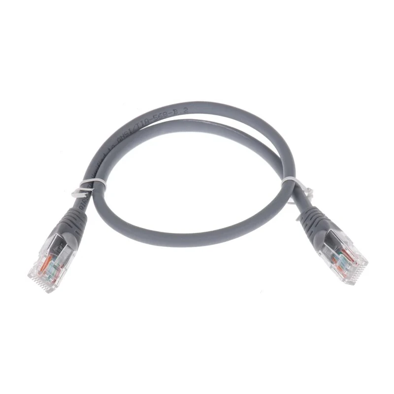 RS PRO Cat5e Ethernet Cable 0.5 m Grey RJ45 Male to RJ45 Male U/UTP Low Smoke Zero Halogen 557-503