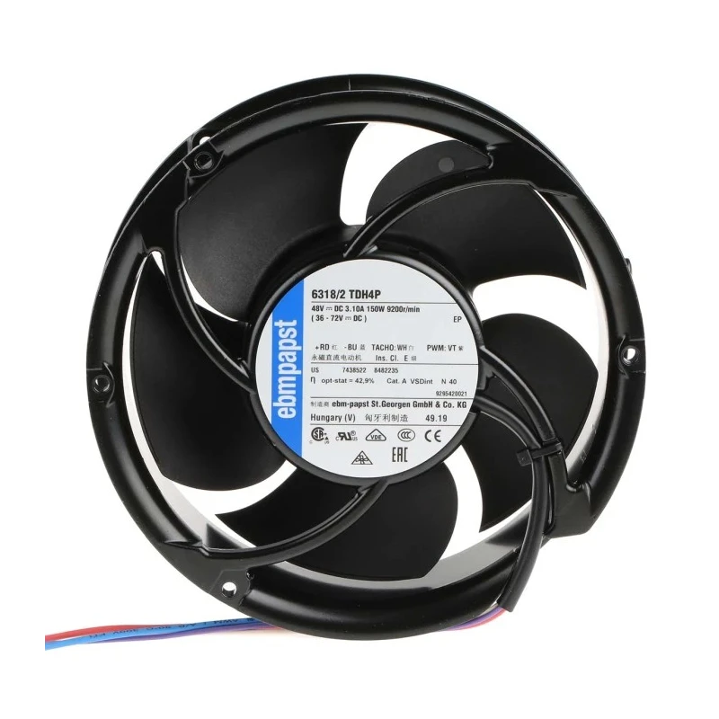ebm-papst 6300 TD S-Force Series Axial Fan 48V DC 150W 950m³/h IP54 171.5mm Model 