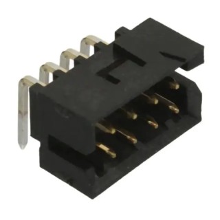 Molex Milli-Grid Series Right Angle Through Hole PCB Header, 8 Contacts, 2 mm Pitch, 2 Rows, Shrouded, Nylon 878330831