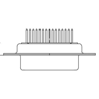 FCT from Molex 15 Way Straight 2.84 mm Pitch PCB D-Sub Connector with Flange Female F15S1G1 / 1727040064