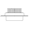 FCT from Molex 15 Way Straight 2.84 mm Pitch PCB D-Sub Connector with Flange Female F15S1G1 / 1727040064