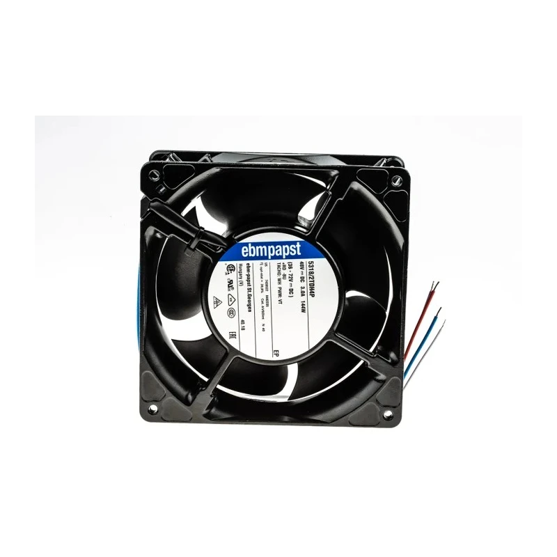 ebm-papst 5300 TD S-Force Series Axial Fan 48V DC 149W 670 m³/h IP54 139.6 x 139.6 x 50.8 mm IP54