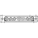 FCT from Molex 15 Way Straight Rear Panel D-Sub Connector Female 2.84 mm Pitch with Flange FM17W2SA-K121 / 1727040018