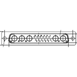FCT from Molex 15 Way Straight Rear Panel D-Sub Connector Female 2.84 mm Pitch with Flange FM17W2SA-K121 / 1727040018