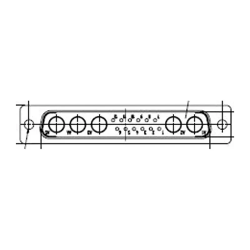 FCT from Molex 15 Way Straight Rear Panel D-Sub Connector Female 2.84 mm Pitch with Flange FM17W2SA-K121 / 1727040018