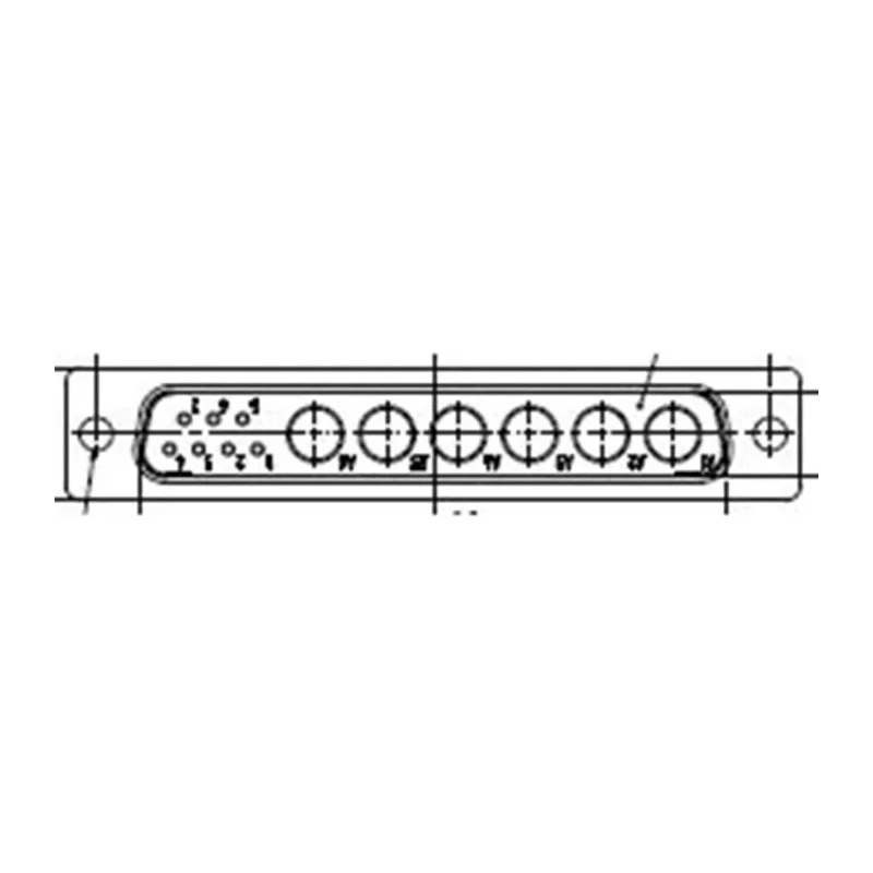 FCT from Molex 7 Way Straight Rear Panel D-Sub Connector Male 2.84 mm Pitch with Flange FM13W6PA-K120 / 1727040015