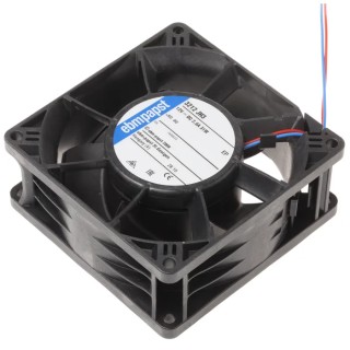 ebm-papst 3200 J S-Force Series Axial Fan 12V DC 31W 237 m³/h IP68 92mm x 92mm x 38mm 