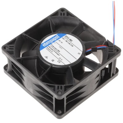 ebm-papst 3200 J S-Force Series Axial Fan 12V DC 31W 237 m³/h IP68 92mm x 92mm x 38mm 