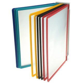 Durable Metal A4 Document Wallet with 10 Assorted Panels and Wall Mount 5567-00