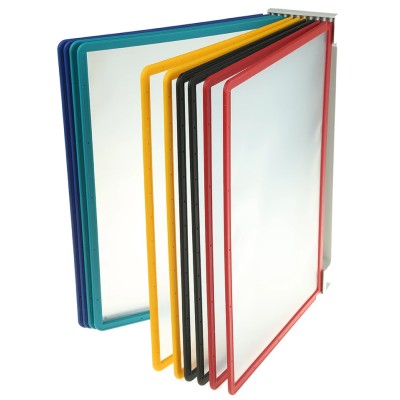 Durable Metal A4 Document Wallet with 10 Assorted Panels and Wall Mount 5567-00