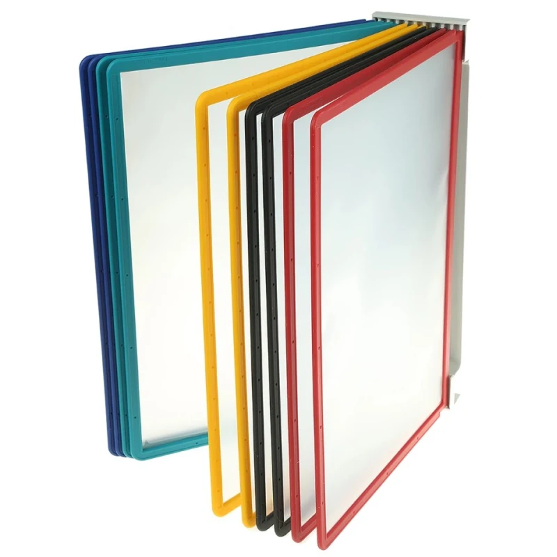 Durable Metal A4 Document Wallet with 10 Assorted Panels and Wall Mount 5567-00