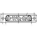 FCT from Molex 5 Way Straight Rear Panel D-Sub Connector Female 2.84 mm Pitch with Flange FM9W4SA-K121 / 1727040040