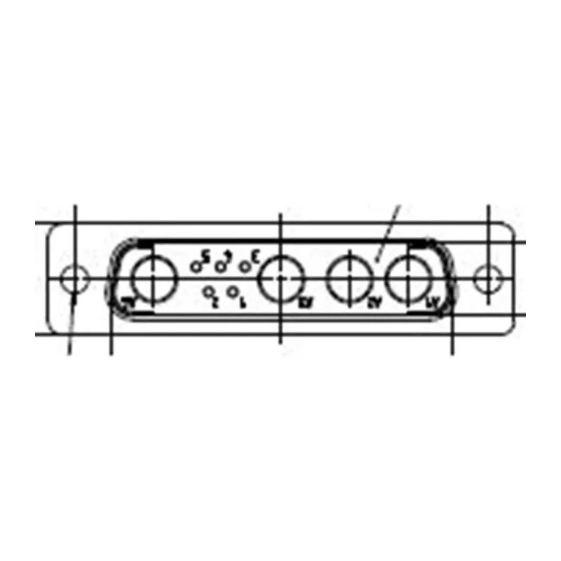 FCT from Molex 5 Way Straight Rear Panel D-Sub Connector Female 2.84 mm Pitch with Flange FM9W4SA-K121 / 1727040040