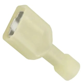 Molex Yellow Insulated Female Spade Connector Crimp 6.35 x 0.81 mm Tab Size, 26 AWG to 24 AWG 190030071