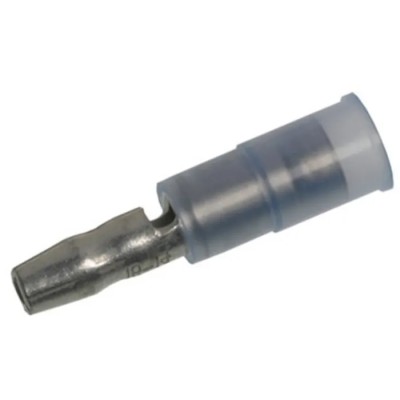 Molex Insulated Blue Crimp Bullet Connector 16 AWG to 14 AWG Nylon Insulation, 4.32 mm Bullet Diameter Male 190350009