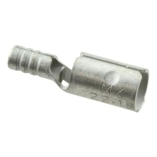 Molex Uninsulated Crimp Bullet Connector Female 22 AWG to 18 AWG, Tin-Plated Brass Contact 190370002
