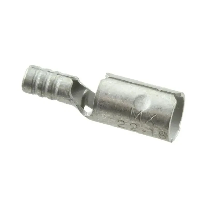 Molex Uninsulated Crimp Bullet Connector Female 22 AWG to 18 AWG, Tin-Plated Brass Contact 190370002