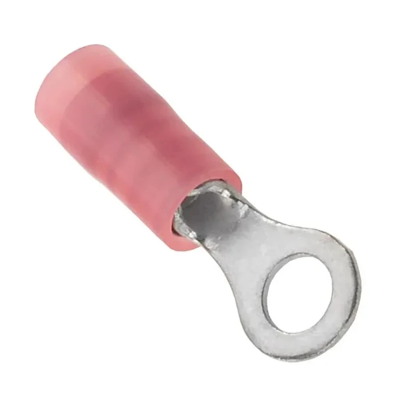 Molex Insulated Crimp Ring Terminal M3.5 Stud Size, Red, 22 AWG to 18 AWG Wire Size 190730038