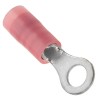 Molex Insulated Crimp Ring Terminal M3.5 Stud Size, Red, 22 AWG to 18 AWG Wire Size 190730038