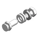 FCT from Molex F-SGV1 Series Screw Set for Use With D-Sub Connector SGV1