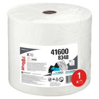 WYPALL X70 Power Clean Reusable Cleaning Cloths White Single-Use Dry Cloths Roll 820 Per Pack 310 x 315 mm 8348012