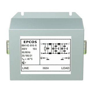 TDK Screw EMC Filter Terminal Block 1 Phase 12 A 250V AC/DC 60Hz B84142B0012R000
