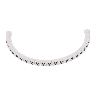HellermannTyton Helagrip Slide-On Cable Marker, Black Legend, White PVC, 1mm to 3mm Cable Diameter, 901-10440