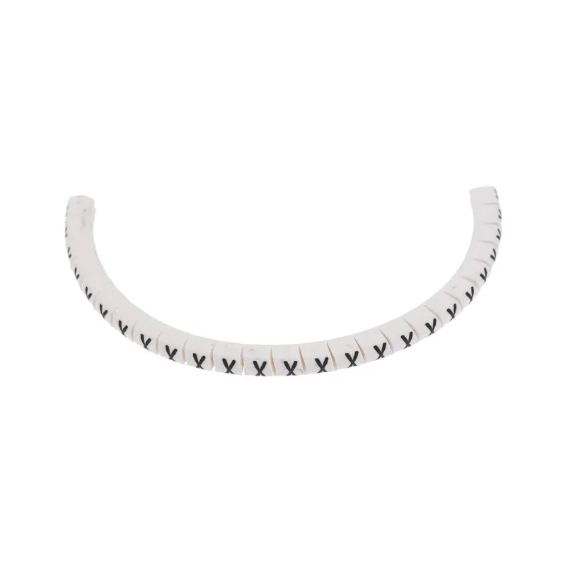 HellermannTyton Helagrip Slide-On Cable Marker, Black Legend, White PVC, 1mm to 3mm Cable Diameter, 901-10440
