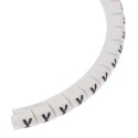 HellermannTyton Helagrip Slide-On Cable Marker, Black Legend, White PVC, 1mm to 3mm Cable Diameter, 901-10440