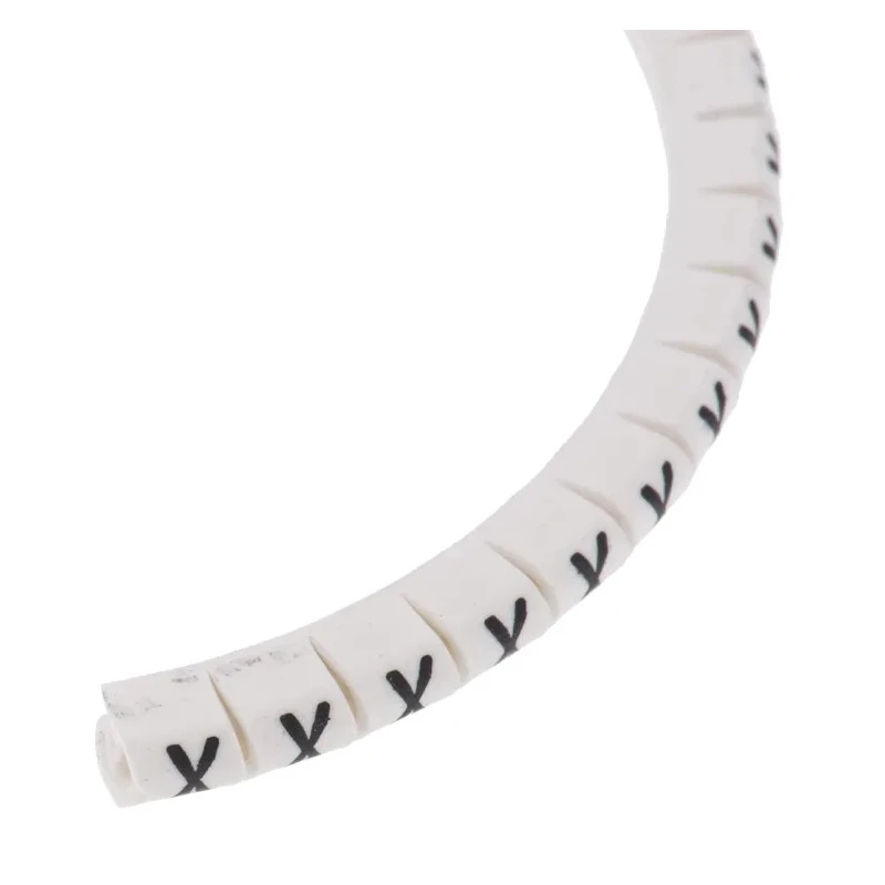 HellermannTyton Helagrip Slide-On Cable Marker, Black Legend, White PVC, 1mm to 3mm Cable Diameter, 901-10440
