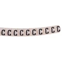 HellermannTyton Helagrip Slide-On Cable Marker, Pre-Printed "C", Black Legend, White Marker, 2-5 mm Cable 901-10415