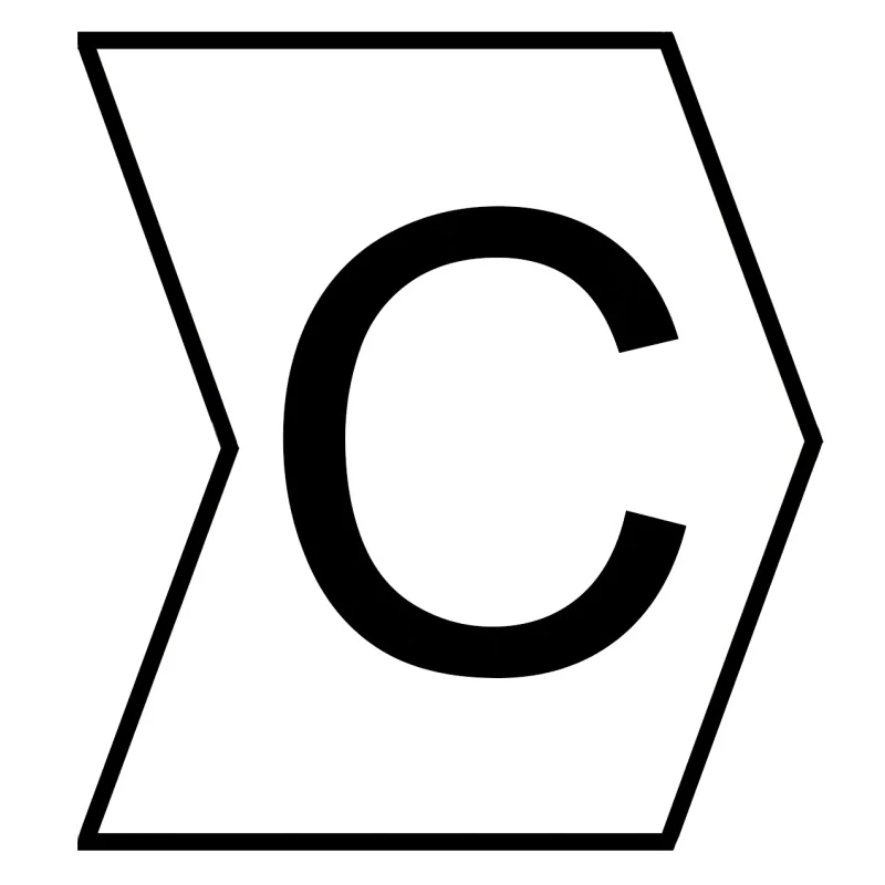 HellermannTyton Helagrip Slide-On Cable Marker, Pre-Printed "C", Black Legend, White Marker, 2-5 mm Cable 901-10415