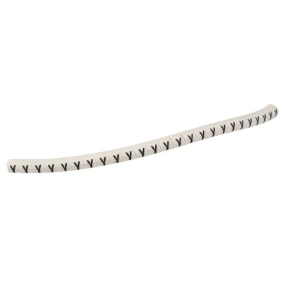 HellermannTyton Helagrip Slide-On Cable Marker, Black, Pre-printed "Y", 1mm-3mm Cable Diameter, PVC Material, 901-10441