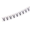 HellermannTyton Helagrip Slide-On Cable Marker, Black Legend, Pre-Printed "V", Fits 2-5 mm Cable Diameter 901-10447