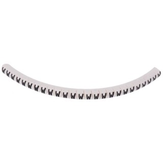 HellermannTyton Helagrip Slide-On Cable Marker, White, Pre-printed "W", 2 mm to 5 mm Cable Diameter, PVC Material 901-10448