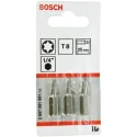 Bosch Screwdriver Bit 1/4 in Tip T8 Tip Hex Drive 25 mm Overall 2607001601