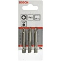 Bosch Screwdriver Bit Set, 1/4 in Hex Drive, PZ2 Tip, 49mm Length, 3-Piece 2607001577
