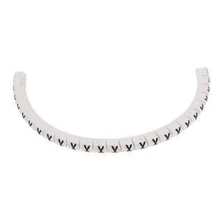 HellermannTyton Helagrip Slide-On Pre-Printed Cable Marker, Black Legend "X", White Marker, 2-5 mm Cable Diameter 901-10449
