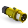RS PRO Yellow Cable Mount 3P Straight Industrial Power Connector 32A 100-130V IP44 IP44