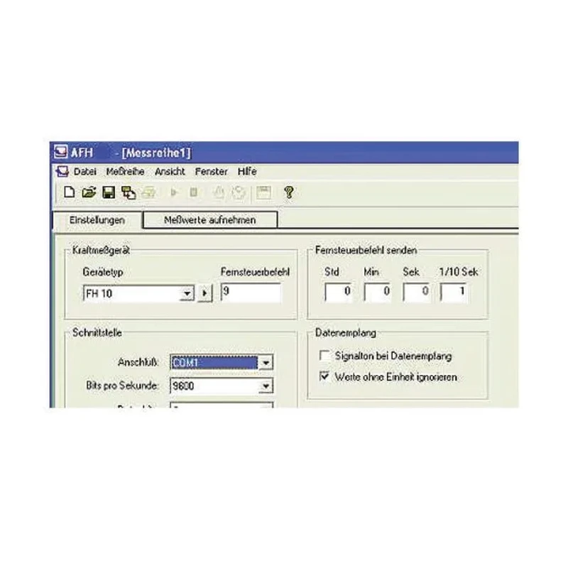 Sauter AFH FAST Configuration Software for FH Series Force Gauges Germany