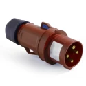 RS PRO Industrial Power Connector IP44 Red Cable Mount Straight 16A, 380V, 415V IP44